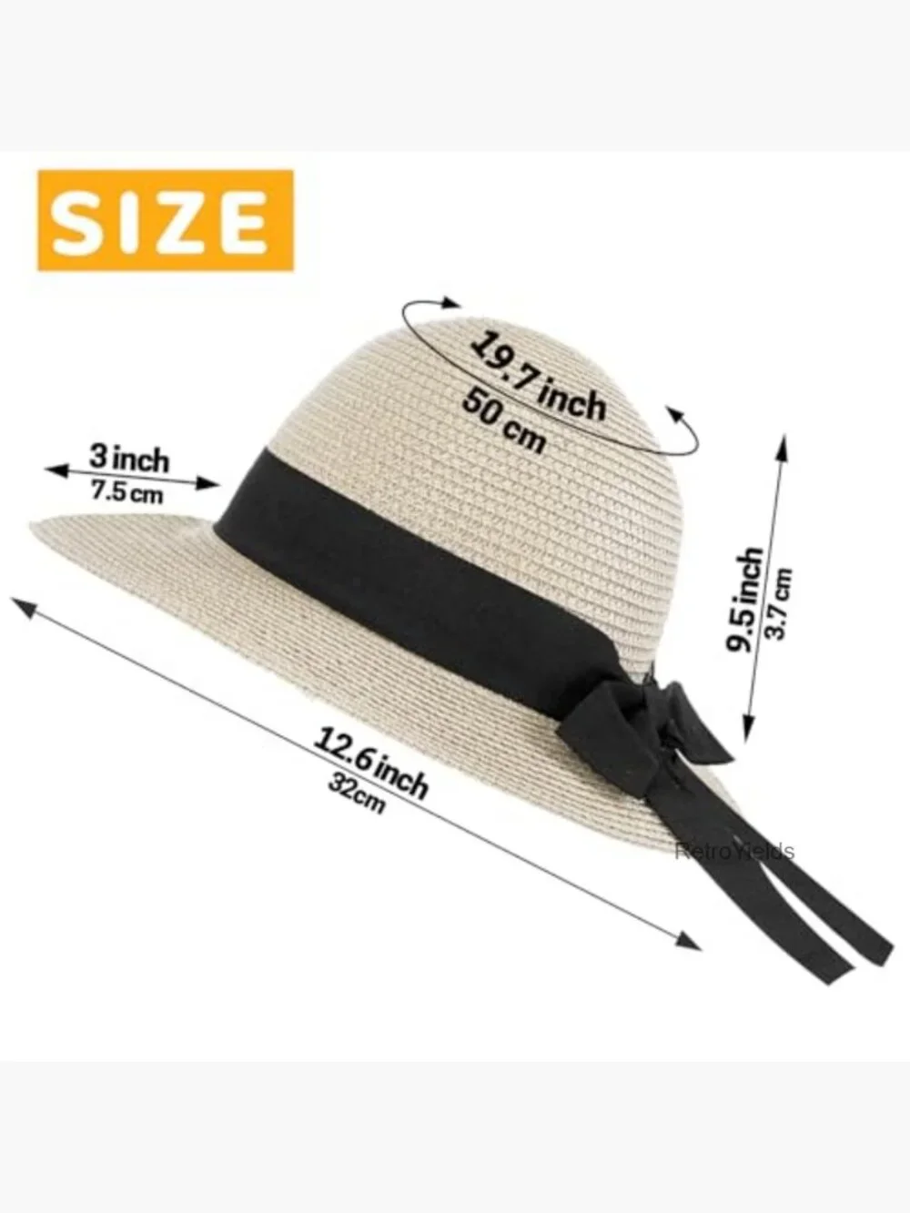 Wide Brim Straw Sun Hat with Chin Strap for Girls Ages 3-6